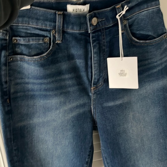 NWT Pistola Lennon High Rise Raw Hem Crop Bootcut Jeans - Picture 11 of 12
